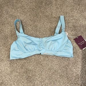 Blue underwire bikini top from kitty and vibe